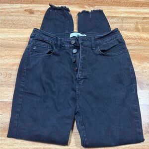 Black Kancan Women's Button Fly Jeans